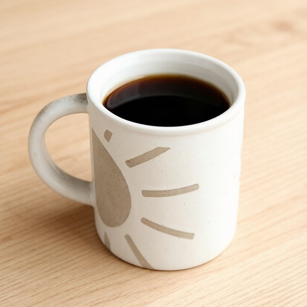 Sun And Moon Contrast Color Speckled Ceramic Couple Mug