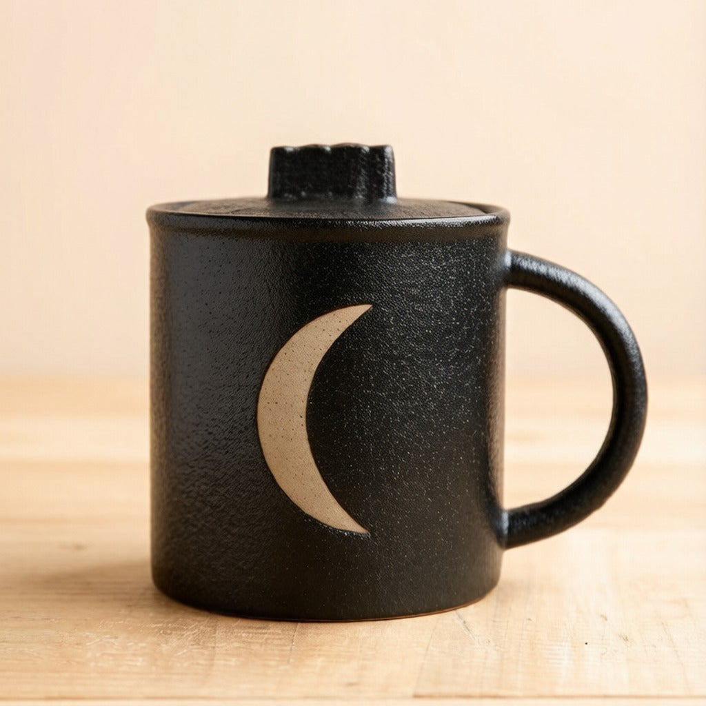 Sun And Moon Contrast Color Speckled Ceramic Couple Mug