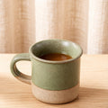Speckled Sage Green Split Glaze Wabi Sabi Ceramic Coffee Mug