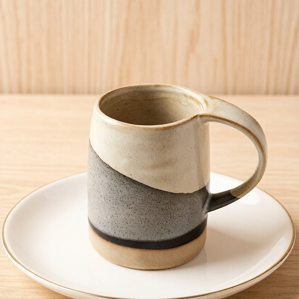 Handmade Gradient Split Glaze Rustic Ceramic Coffee Mug